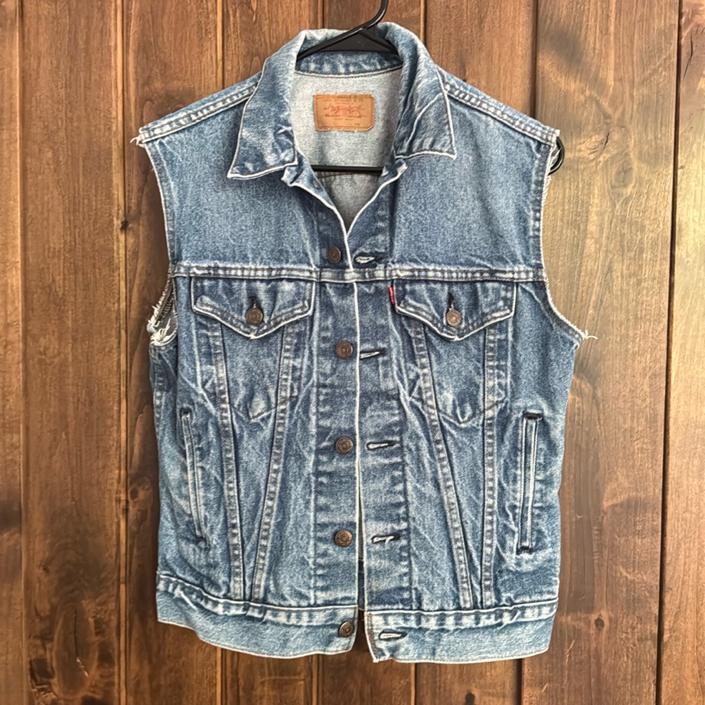 Made In Usa Levis Vintage 527 Denim Trucker Vest